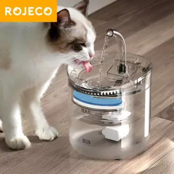 Автоматический Поильник ROJECO для кошек, умный питьевой фонтан с автоматическим датчиком, для домашних животных