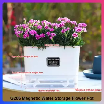 Автоматический полив Самополивный цветочный горшок Гидропонный магнитный цветочный горшок Магнитная адсорбционная конструкция Гидропонный цветочный горшок