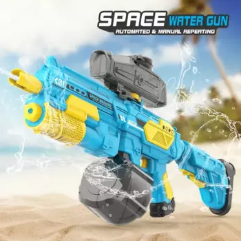 Автоматический водяной разбрызгиватель M416 для детей, Электрический Мощный игрушечный открытый бассейн, летние пляжные водные игры для детей, водяная винтовка