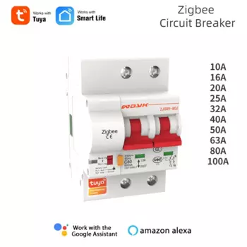 AllbeAI Автомат защити цепи Zigbee 1P/2P/3P/4P 220В