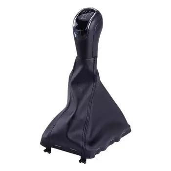 Автомобиль 5, 6-скоростная ручка переключения передач, ручка переключения передач, гетры, рамка, рычаг из искусственной кожи, черный 1Z 0711141 Подходит для Skoda Superb 2008 2009 2010 2011 2012