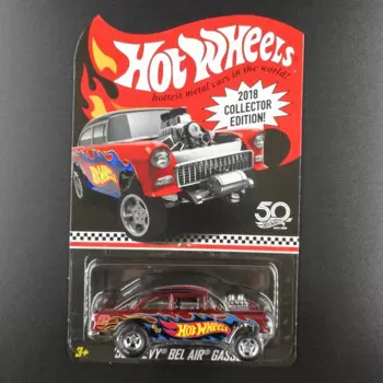 Автомобиль Hot Wheels CHEVY BEL AIR gассер Коллекционная серия 50-я годовщина коллекция металлических литых автомобилей детские игрушки