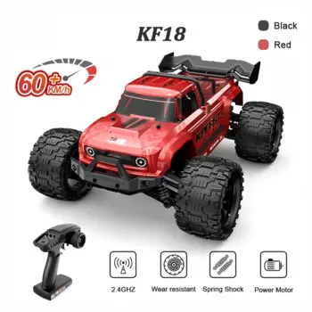 Автомобиль KFPLAN KF18 1:14 с бесщеточным Мотором, Радиоуправляемый автомобиль, высокая скорость 60 км/ч, 2,4G 4x4 внедорожник с дистанционным управлением, со светодиодной подсветкой, детские игрушки