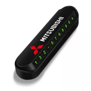 Автомобильная эмблема, парковочная карта, светящаяся автомобильная табличка с номером телефона для Mitsubishi ASX Lancer Mirage Attrage L200 Pajero Sport Xpander