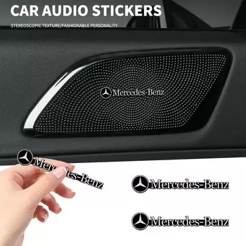 Автомобильная аудио декоративная наклейка 3D алюминиевая эмблема наклейка для Mercedes Benz Renault Skoda Cadillac Kia LEXUS Mitsubishi Volkswagen