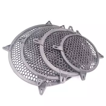 Автомобильная аудиорешетка сабвуфера, черная вафельная крышка динамика, защитная крышка 6/8/10/12 дюймов, пластиковая решетка динамика для автомобильного аудиосистемы