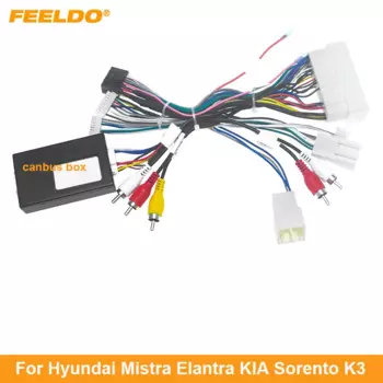 Автомобильная аудиосистема FEELDO, 16 контактов, электропроводка, Кабель-адаптер с can-шиной для Hyundai Mistra Elantra KIA Sorento K3