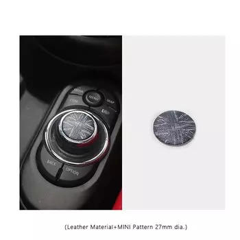 Автомобильная Центральная кнопка управления, мультимедийная кнопка, крышка, отделка, ручка, наклейка для MINI Cooper F55 F56 F57 Countryman Clubman, аксессуары