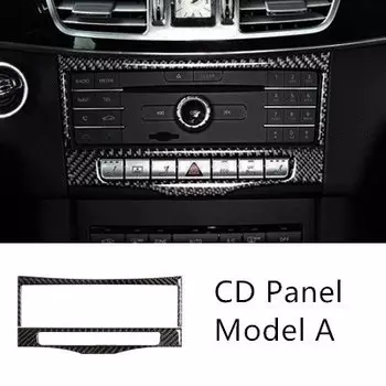 Автомобильная центральная консоль кондиционера CD панель декоративная наклейка отделка для Mercedes Benz E класс W212 2014-15 карбоновая фотография