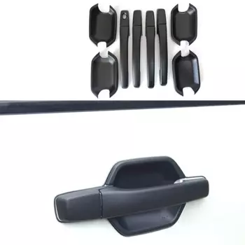 Автомобильная черная матовая крышка для дверной ручки, крышка для дверной ручки, панель для Mitsubishi Pajero 2007-2020, аксессуары для внешней отделки