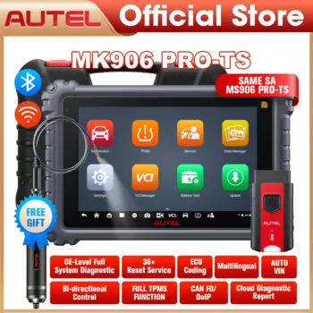 Автомобильная диагностика Autel MaxiCOM MK906 Pro-TS, полный TPMS, автоматический диагностический сканер, инструмент для кодирования ключей, обновление MS906BT/MS906TS