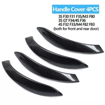 Автомобильная дверная ручка из углеродного волокна с ручкой, наружная крышка, отделка для BMW 3 4 серии M3 M4 F30 F34 F36 F32 F33 F80 F82 F83