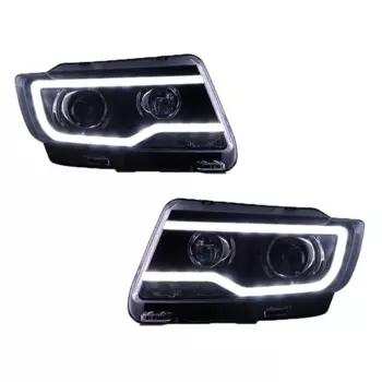 Автомобильная фара для Jeep Compass 2011-2016 Grand Cherokee, светодиодные фары, Стайлинг, динамические линзы указателя поворота, автоаксессуары в сборе