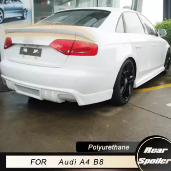 Автомобильная фотосессия для Audi A4 B7 2005-2008 задний багажник губа крыло спойлер ПУ Неокрашенный Серый