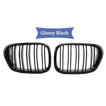 Автомобильная глянцевая матовая Черная передняя решетка радиатора, двойная решетка, решетка для BMW E39 1999-2004 5 серии 525i 528i 530i 540i M5, 4-дверная