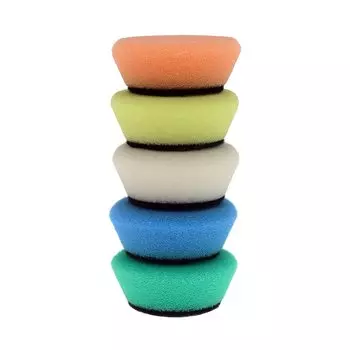 Автомобильная губка, 1 дюйм (40 мм), набор поролоновых накладок для 12 В Беспроводная шлифовальная машина, Двойное действие, мини-набор из 5 предметов для полировки