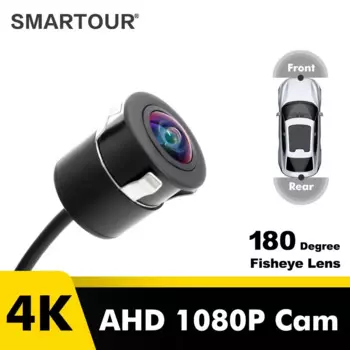 Автомобильная камера AHD 1080P 180 ° Камера заднего вида с кабелем управления IP68 Водонепроницаемый объектив «рыбий глаз» ночного видения для автомобильного радио