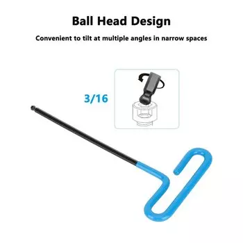 Автомобильная камера CAMVATE с Т-образной ручкой, ручные инструменты, шариковый шестигранный ключ (4 мм и 3/16 дюйма)