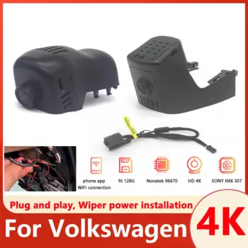 Автомобильная камера для Volkswagen VW Touareg 3 CR7 CR 7 2024-2013,4K видеорегистратор Dvr видеорегистратор