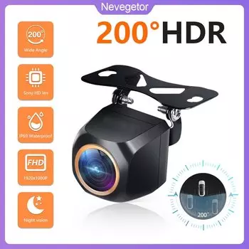 Автомобильная камера заднего вида AHD 1920x1080P 200 ° Fisheye Golden Lens Full HD ночного видения Задняя передняя камера заднего вида автомобиля