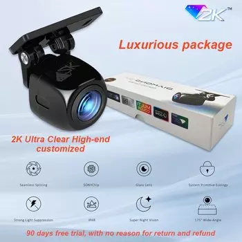 Автомобильная камера заднего вида AHD 1920x1080P 200 ° Для Fisheye Golden Lens Full HDR ночного видения задняя камера заднего вида автомобиля передняя камера