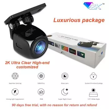 Автомобильная камера заднего вида AHD 1920x1080P 200 ° Для Fisheye Golden Lens Full HDR ночного видения задняя камера заднего вида автомобиля передняя камера