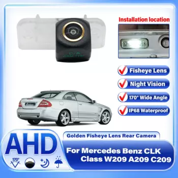 Автомобильная камера заднего вида AHD для Mercedes Benz CLK Class W209 A209 C209 2002 ~ 2009 CCD Full HD камера заднего вида с ночным видением