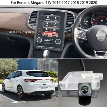 Автомобильная камера заднего вида для Renault Megane 4 IV 2016 ~ 2020 R-link 2 система C32 Pin адаптер кабель работает с оригинальным заводским экраном