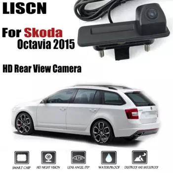 Автомобильная камера заднего вида для Skoda Octavia 2015 вместо оригинальной заводской ручной камеры/камеры заднего вида