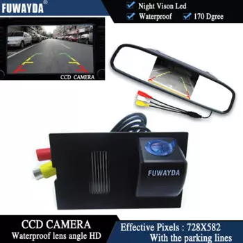 Автомобильная камера заднего вида FUWAYDA CCD для Land Rover Discovery 3 4 Range Rover Sport Freelander 2 + 4,3 дюймовый монитор для зеркала заднего вида