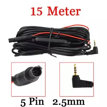 Автомобильная камера заднего вида, проводной кабель, 4 контакта, 5-2,5 мм, для автомобильного видеорегистратора или портативного GPS, 6/10/15/20 метров, обратное изображение