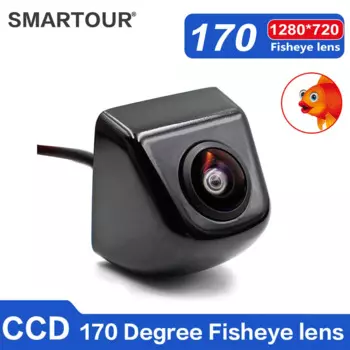 Автомобильная камера заднего вида Smartour CVBS, HD, ночное видение, объектив «рыбий глаз» 170, автомобильная камера с парковочной линией для Passat Golf 5 6 7