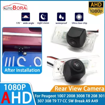 Автомобильная камера заднего вида ZhuCamX AHD 1080P для Peugeot 1007 2008 3008 T8 208 301 307 T9 T7 CC SW Break A9 A49