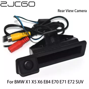 Автомобильная камера заднего вида ZJCGO CCD с ручкой ночного видения для BMW X1 X5 X6 E84 E70 E71 E72 SUV