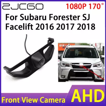 Автомобильная камера ZJCGO переднего вида AHD 1080P, водонепроницаемая CCD ночного видения для Subaru Forester SJ Facelift 2016 2017 2018