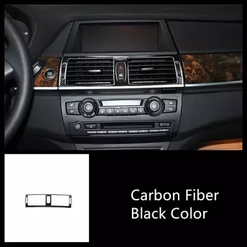 Автомобильная консоль, центральная CD-панель, навигационная рамка, украшение, черная накладка на вентиляционные отверстия переменного тока для BMW X5 E70 X6 E71, аксессуары для интерьера
