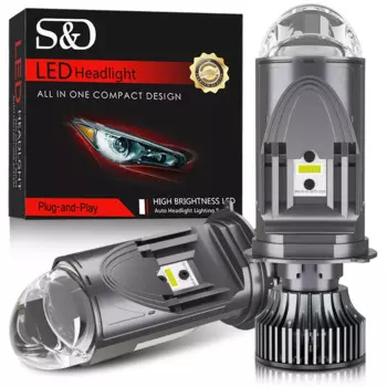 Автомобильная лампа Canbus S & D H4, 6500 К, 100 Вт, лм