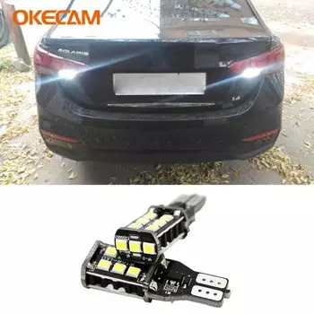 Автомобильная лампа заднего светильник T15 W16W Canbus светодиодные лампочки, 921, 912, 2 шт.