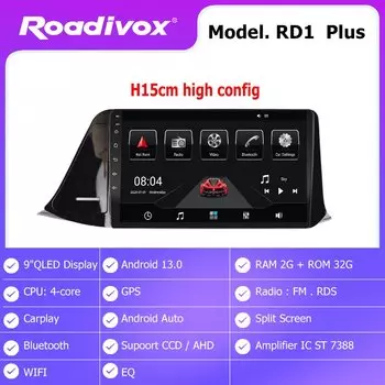 Автомобильная магнитола roadivox Android для Toyota C-HR CHR RHD 2016 2020 Стерео GPS навигация видео мультимедийный плеер магнитофон