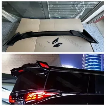 Автомобильная модель для Toyota Alphard Vellfire 30 серии MPV 2015-2023, задний спойлер из АБС-пластика для багажника, крыло на крышу