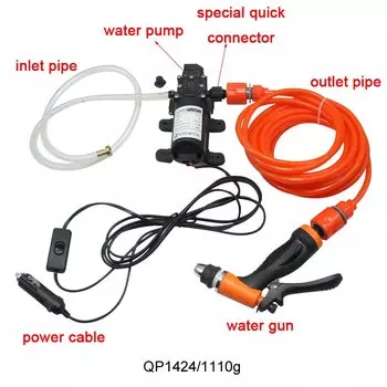 Автомобильная мойка высокого давления, портативный аппарат для мойки автомобилей с прикуривателем, мощность 60 Вт, напряжение 12 В