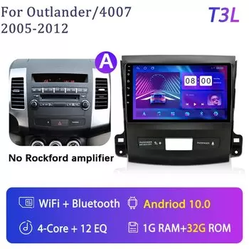 Автомобильная Мультимедийная магнитола на Android для Mitsubishi Outlander xl 2 2005-2012, Citroen C-Crosser Peugeot 4007 2007-2013, DVD