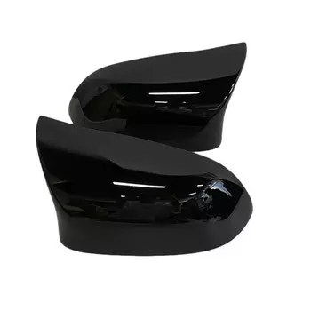 Автомобильная накладка на боковое зеркало заднего вида для BMW F25, X3, F26, X4, F15, X5, F16, X6 2014, 2015-2018, ярко-черное углеродное волокно