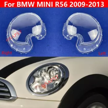 Автомобильная накладка на переднюю фару для BMW MINI R56 2009-2013, стеклянный прозрачный абажур