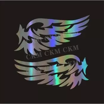 Автомобильная наклейка 3D крылья ангела-хранителя прекрасный светоотражающий предупреждающий знак забавная автомобильная наклейка наклейки мотоциклы украшение на бампер 2 шт.