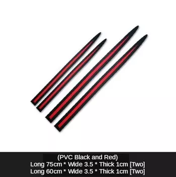 Автомобильная наклейка 75-60 см, удлиняющая декоративная наклейка против царапин, полностью черная автомобильная боковая дверь, защита края, мягкая полоса