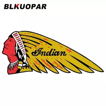 Автомобильная наклейка BLKUOPAR для индейцев, 13 см x 5,8 см, устойчивая к царапинам наклейка, водонепроницаемая виниловая автомобильная пленка для мотоцикла, холодильника