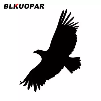 Автомобильная наклейка BLKUOPAR против столкновений с черной птицей и орлом, забавная простая наклейка на окклюзию с царапинами, шлем, автомобильные аксессуары