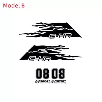 Автомобильная наклейка для боковой двери для Toyota C-HR, индивидуальный дизайн, аксессуары «сделай сам», Виниловая наклейка для стайлинга автомобиля, спортивные полосы