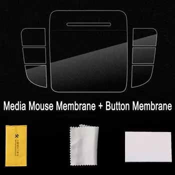 Автомобильная наклейка для Mercedes Benz A B CLA GLE GLS GLB Class W177 W247 C118 W167, центральная консоль, медиакнопка, мышь, ТПУ, защитная пленка